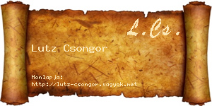 Lutz Csongor névjegykártya